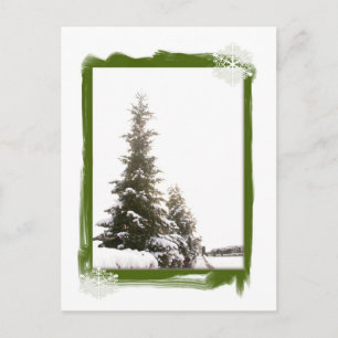 Winter Evergreens-DIY Postcard