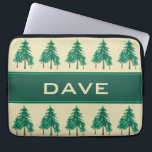 Winter Evergreens Outdoor Enthusiast Personalised Laptop Sleeve<br><div class="desc">This design features groupings of winter evergreen trees. It makes a wonderful gift choice for nature lovers and those who enjoy outdoor recreation. Ready to personalise with your name or initials. The monogram elements may be removed if you'd prefer the item without them.</div>