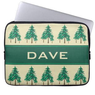 Winter Evergreens Outdoor Enthusiast Personalised Laptop Sleeve