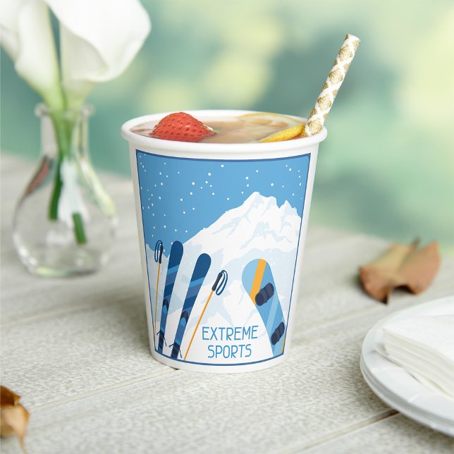 Winter Extreme Sports Paper Cups (Creator Uploaded)