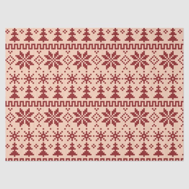 Winter Fair Isle Tissue Paper (Front)