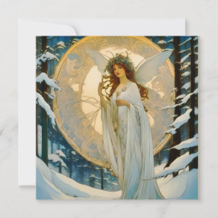 winter fairy -artisic   holiday card