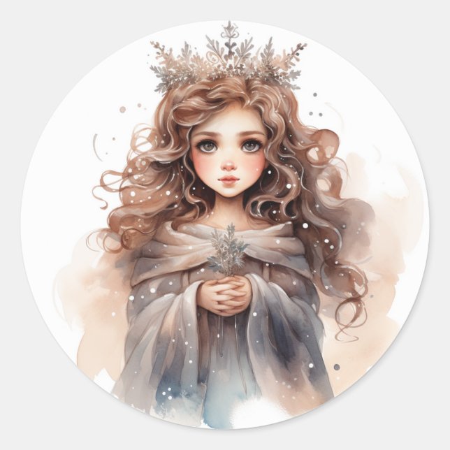 Winter Fairy Christmas Stickers (Front)