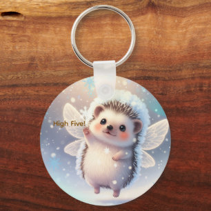Winter Fairy Hedgehogs – Cute Snowflake Key Ring