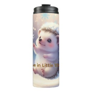 Winter Fairy Hedgehogs – Cute Snowflake Thermal Tumbler