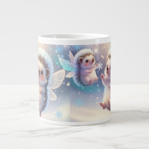 Winter Fairy Hedgehogs Mug – Cute Snowflake 