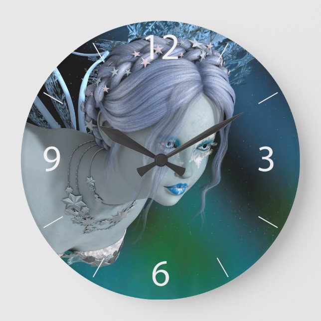 Winter Fairy Large Clock (Front)