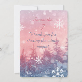 Winter Fairy Tale Thank You Card, Romantic Card