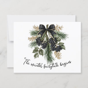Winter Fairytale Baby Holiday Postcard