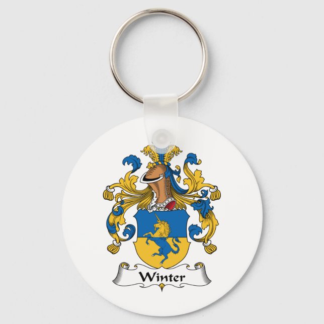 Winter Family Crest Key Ring (Front)