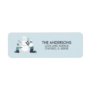 Winter Family Fun Holiday Address Label Return Address Label