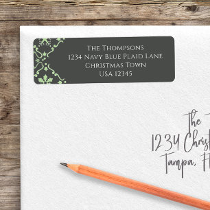 Winter Family Return Address Christmas Label