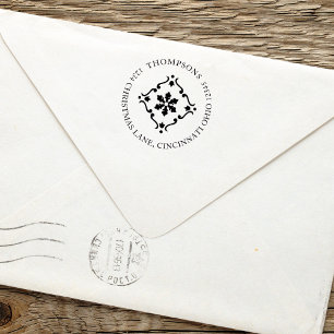 Winter Family Return Address Custom Self-inking Stamp