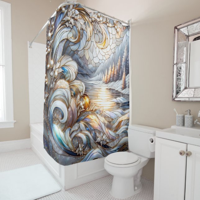 Winter Fantasy Shower Curtain (In Situ)