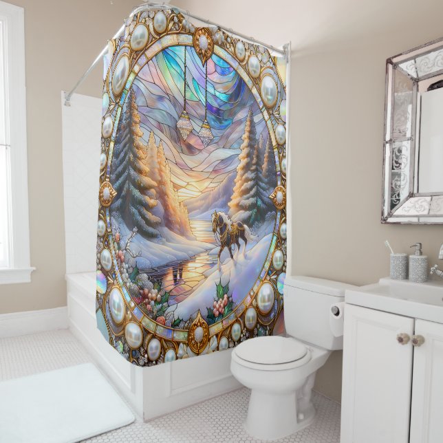 Winter Fantasy Shower Curtain (In Situ)