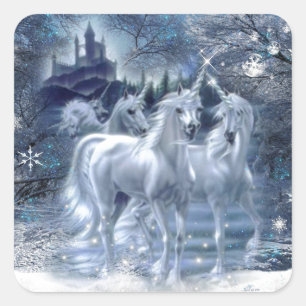 Winter Fantasy Square Sticker