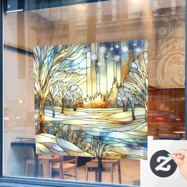 Winter Fantasy Window Cling (Cafe Window)