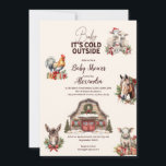 Winter Farm Animals Christmas Baby Shower Invitation<br><div class="desc">Invite your loved ones to a cosy and charming celebration with our "Woodland Winter Christmas" Baby Shower Invitation. Designed to capture the serene beauty of a winter forest and the festive spirit of Christmas, this invitation is perfect for a heartwarming baby shower. Features: Enchanting Design: The invitation features a picturesque...</div>
