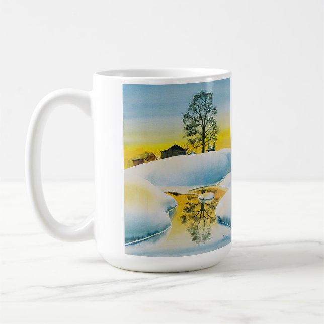 Winter Farm Coffee Mug (Left)