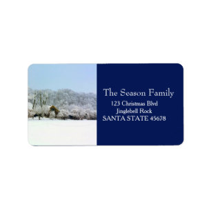 Winter farm Holiday Address Label