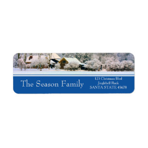 Winter farm Holiday Address Label Return Address Label
