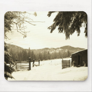 Winter Farm in Washington by djoneill Mouse Pad
