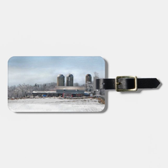 Winter Farm Luggage Tag (Front Horizontal)
