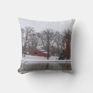 Winter Farm Pano Cushion