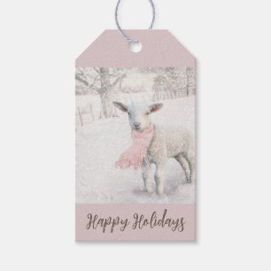 Winter Farm Theme Holiday Gift Tags
