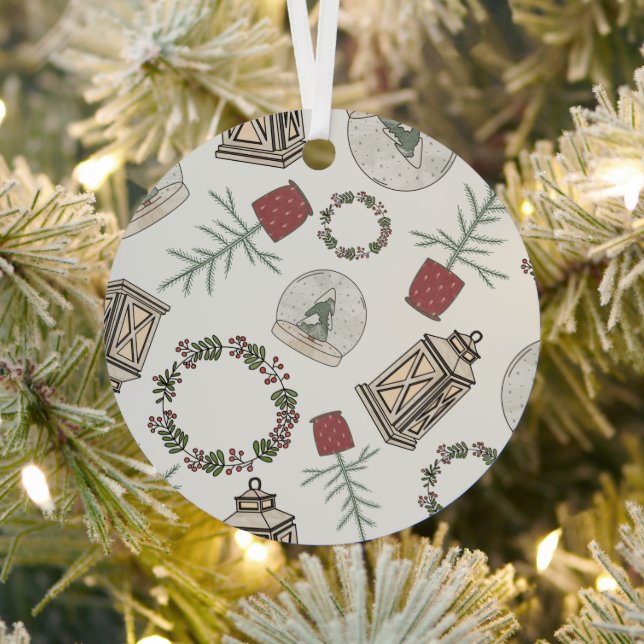 Winter Farmhouse   Metal Tree Decoration (Insitu)