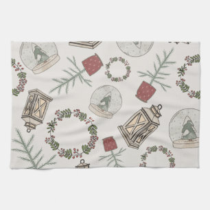 Winter Farmhouse   Tea Towel