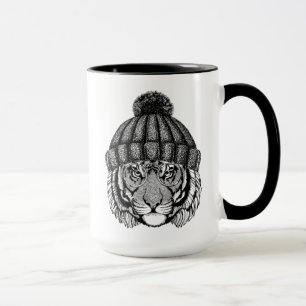 Winter Fashion Ready Tiger Mug