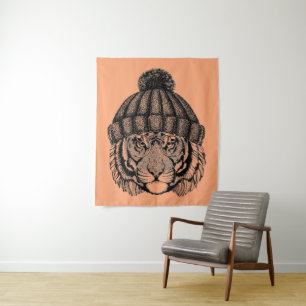 Winter Fashion Ready Tiger Tapestry