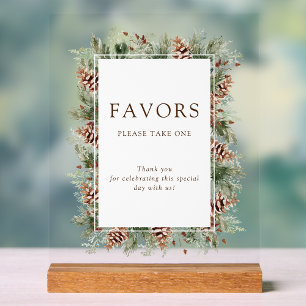 Winter Favours Acrylic Sign