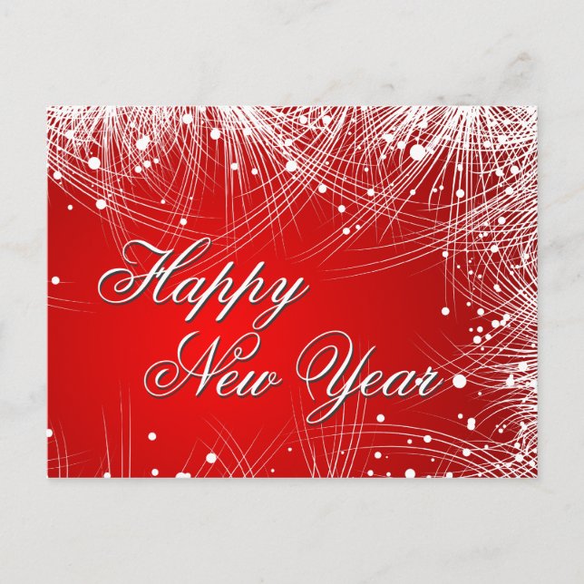 Winter Feel New Year Custom Greeting Card (Front)