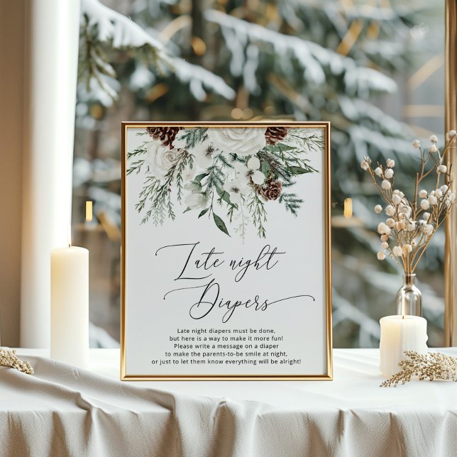 Winter festive foliage Late night diapers game Poster (Creator Uploaded)
