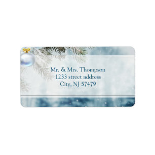 Winter Festive Holiday Label