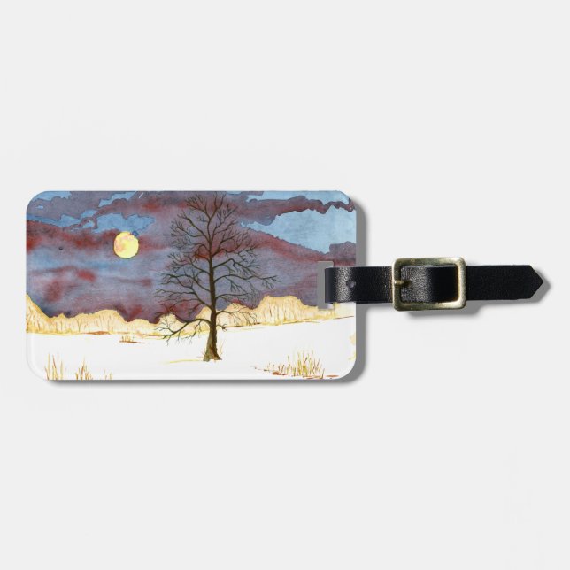 Winter Field Luggage Tag (Front Horizontal)