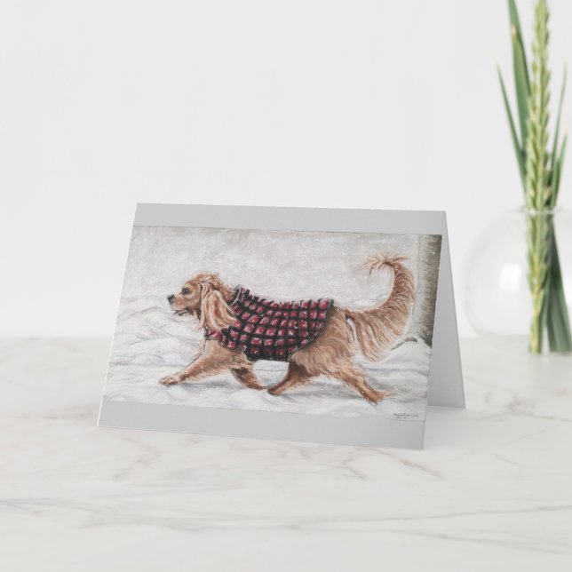 Winter First Walk Holiday Card (Front)