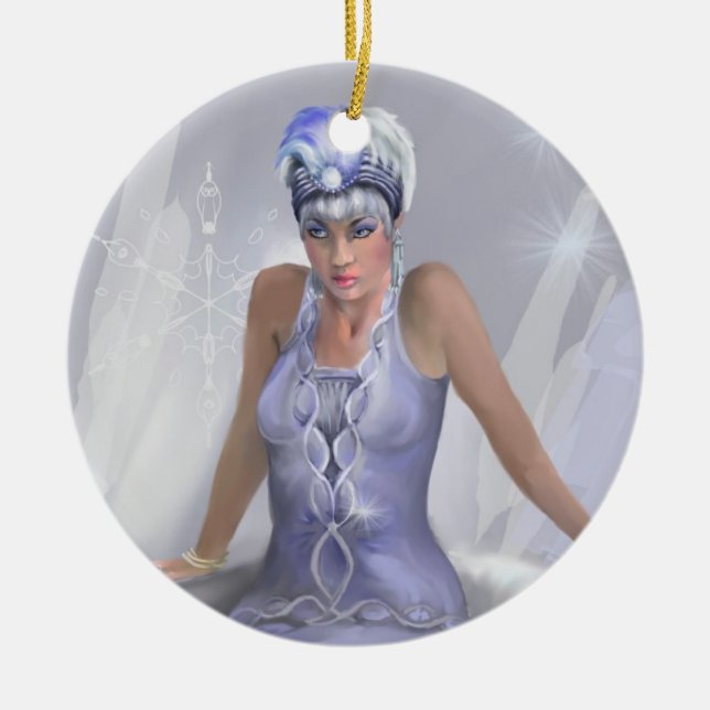 Winter Flame Round Ornament (Front)