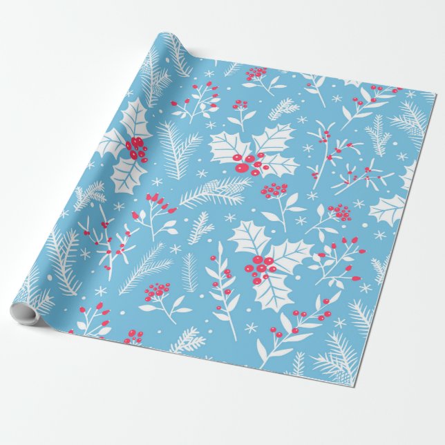 Winter flora 2 wrapping paper (Unrolled)