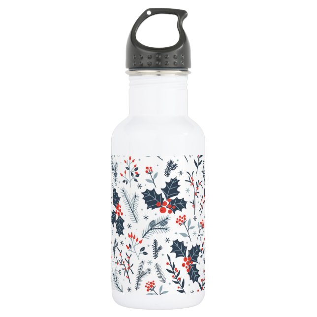 Winter flora 532 ml water bottle (Front)