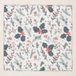 Winter flora scarf<br><div class="desc">various winter berries and branches,  Christmas pattern</div>