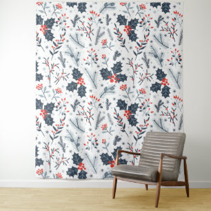 Winter flora tapestry