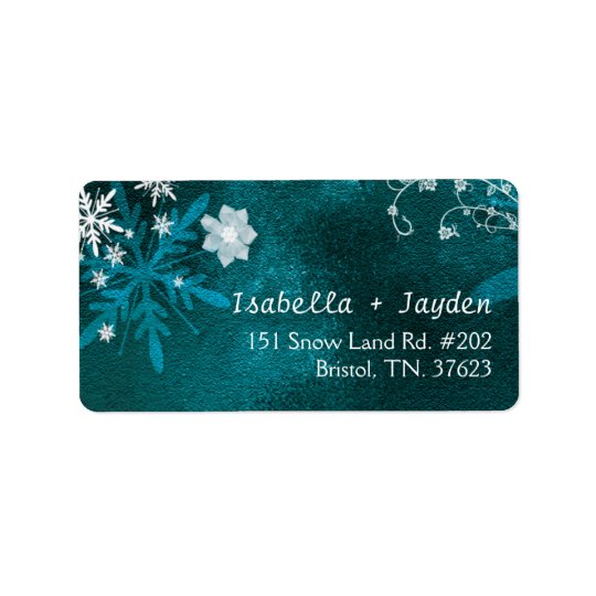 Winter Floral Boho Wedding Return Address Address Label