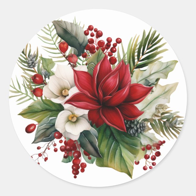 Winter Floral Bouquet Stickers (Front)