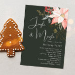 Winter Floral Christmas Jingle & Mingle Party Invitation<br><div class="desc">This winter floral Christmas jingle & mingle party invitation has a whimsical and elegant design featuring vibrant watercolor illustrations of red and pink poinsettias and delicate winter greenery. With chic botanical elements like pine, holly, and winter berries, the card’s colourful palette, including dusty rose and gold accents, adds a boho...</div>