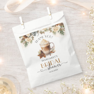 Winter Floral Coffee Bridal Shower Favour Bag