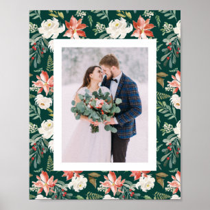 Winter Floral Holiday Poster