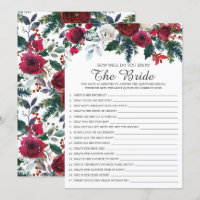 Winter Floral How Well Do You Know The Bride Game